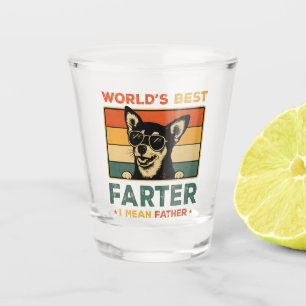 World's Best Farter I Mean Father Funny Dad Dog Shot Glass