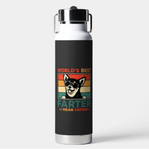 World's Best Farter I Mean Father Funny Dad Dog Water Bottle