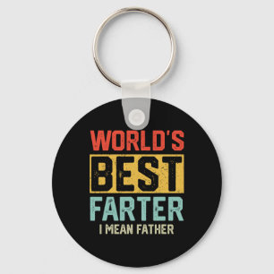 Worlds Best Farter I Mean Father Mens Fathers Day Keychain