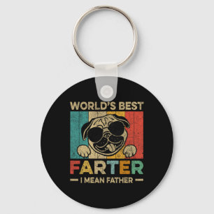 Worlds Best Farter I Mean Father Mens Fathers Day Keychain