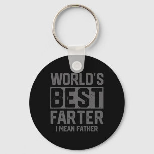 Worlds Best Farter I Mean Father Mens Fathers Day  Keychain