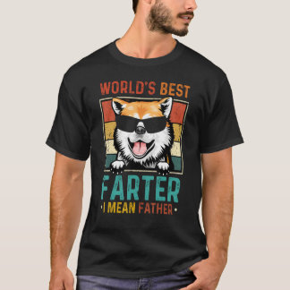 World's Best Farter I Mean Father Retro Father Day T-Shirt