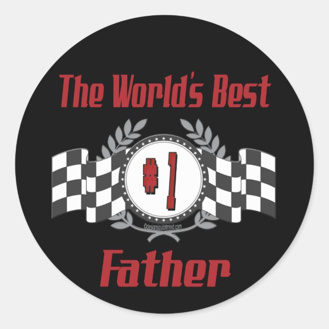 World's Best Father Classic Round Sticker (Front)