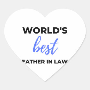World's Best Father In Law 2 Heart Sticker