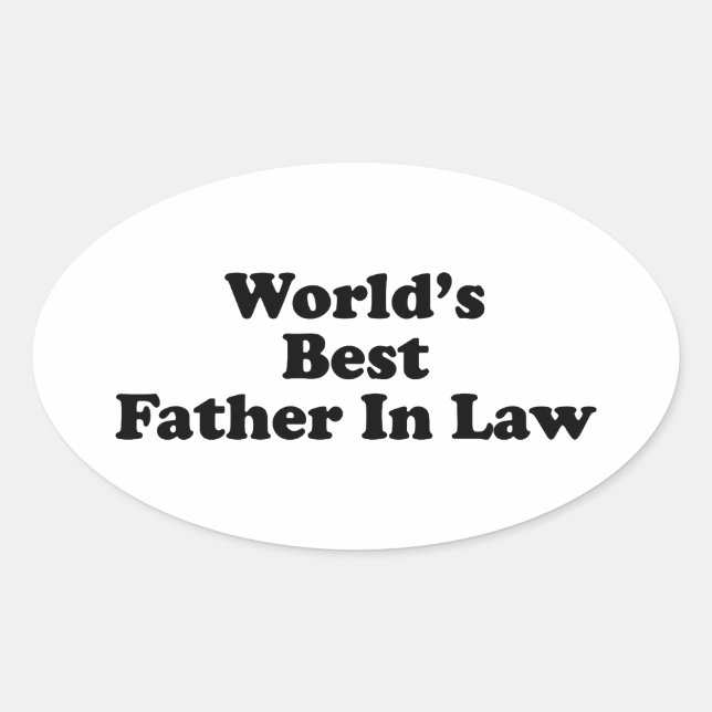 World's Best Father In Law Oval Sticker (Front)