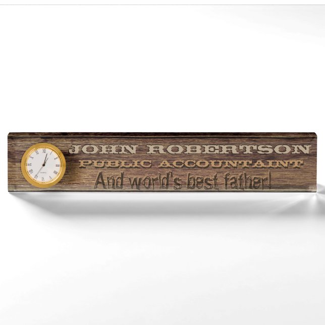 World's Best Father Nameplate (Front)