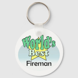 World's Best Fireman Keychain