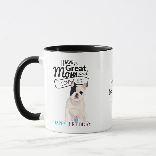 World's BEST FRENCHIE DOG MOM Personalized Fun Mug (Left)