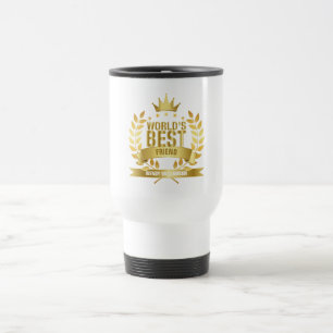 World's Best Friend Fun Modern Gold Travel Mug
