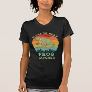Worlds Best Frog Catcher, Retro Vintage Frog Lover T-Shirt