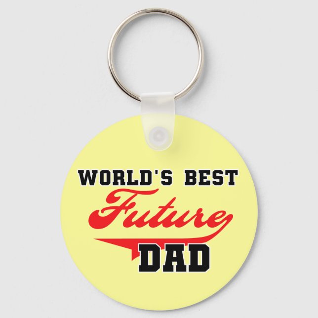 World's Best Future Dad T shirts and Gifts Keychain (Front)