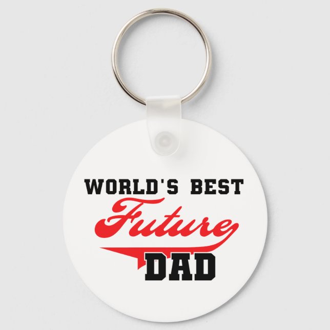 World's Best Future Dad T shirts and Gifts Keychain (Front)