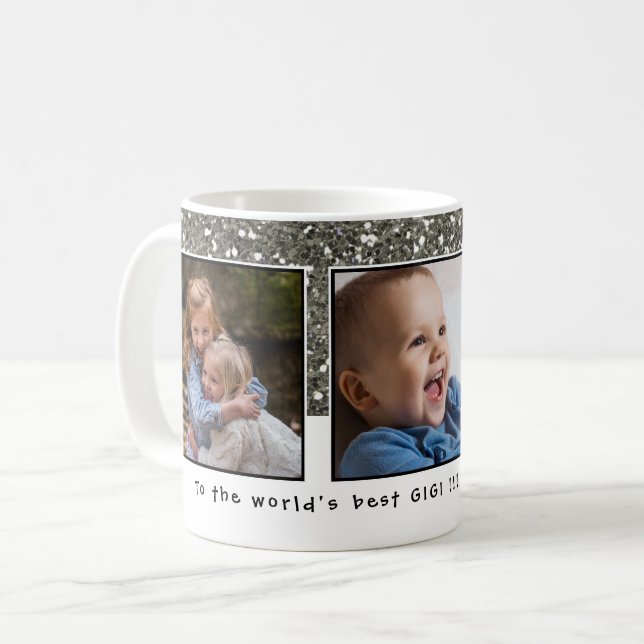 World's Best Gigi 3 Photo Collage Grandma   Coffee Mug (Front Left)