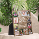 World's Best  Gigi Grandkids 12 Photo Collage     Plaque<br><div class="desc">Create your own photo collage  plaque  with 12 of your favourite pictures on a wood texture background .Personalize with grandkids photos . Makes a treasured keepsake gift for grandma for birthday, mother's day, grandparents day, etc</div>