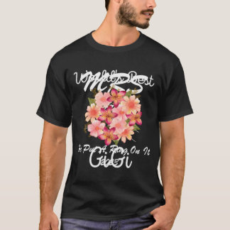 Worlds Best Gigi Pink Peach Flower Bouquet Grandma T-Shirt