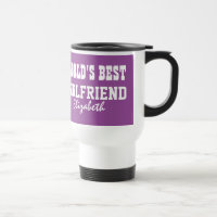World's Best GIRLFRIEND Custom Name PURPLE A10