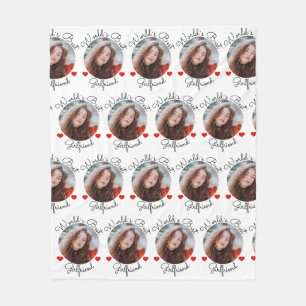 World's Best Girlfriend - Photo Template Fleece Blanket