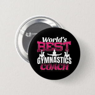 World's Best Girls Gymnastics Coach 2 Inch Round Button