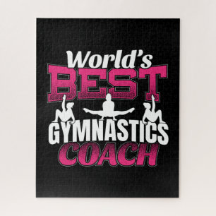 World's Best Girls Gymnastics Coach Jigsaw Puzzle