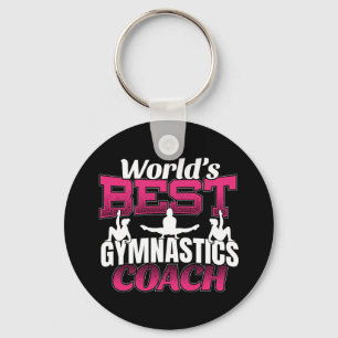 World's Best Girls Gymnastics Coach Keychain