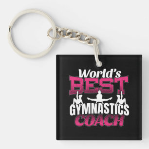 World's Best Girls Gymnastics Coach Keychain