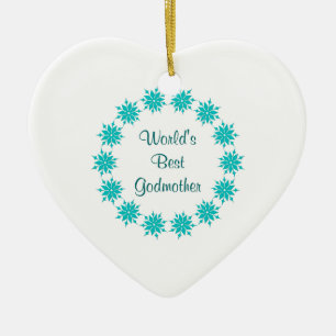 World's Best Godmother Ceramic Ornament