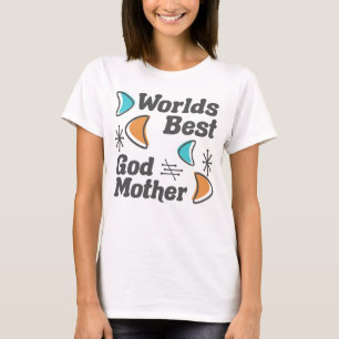 Worlds Best Godmother Retro T-Shirt