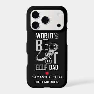World's Best Golf Dad Black and White Dad Gift