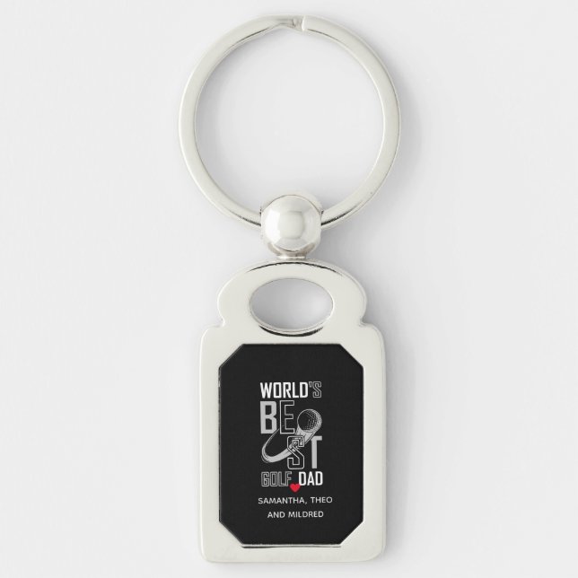 World's Best Golf Dad – Funny & Thoughtful Gift Keychain (Front)