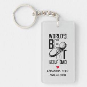 World's Best Golf Dad – Funny & Thoughtful Gift Keychain