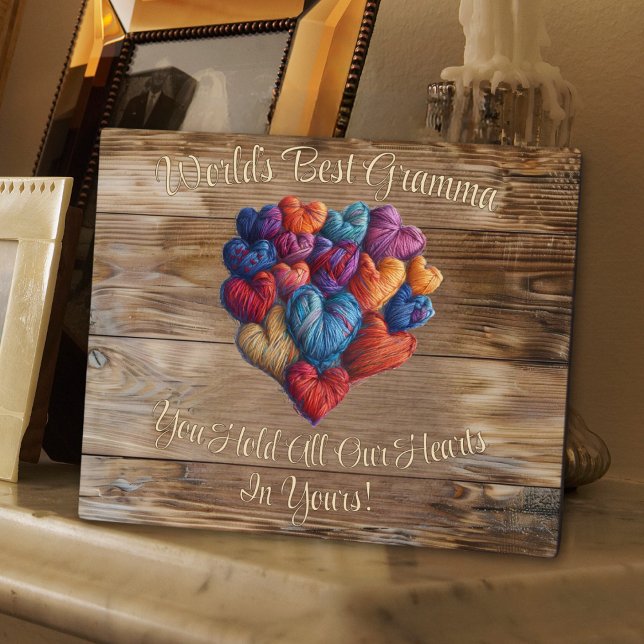 World's Best Gramma Name Personalized Heart Plaque (Creator Uploaded)