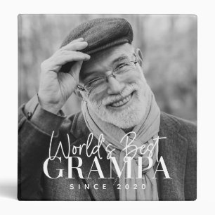 World's Best Grampa Since 20XX Modern Chic Photo Binder
