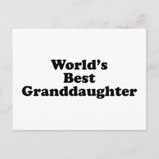 World's Best Granddaughter Postcard