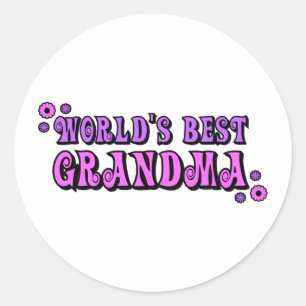 World's Best Grandma Classic Round Sticker