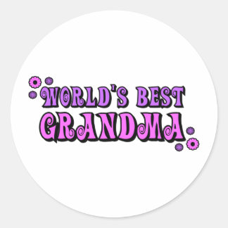 World's Best Grandma Classic Round Sticker