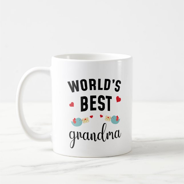 World's Best Grandma Cute Gift for Grandma Coffee Mug (Left)