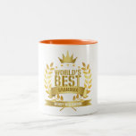 World's Best Grandma, Grandmother Fun Gold Two-Tone Coffee Mug<br><div class="desc">The perfect gift for the world's best Grandma,  Grandmother,  Granny,  Nan or Nanny. Personalize the name to create a unique gift. A perfect way to show her how amazing she is every day. Designed by Thisisnotme©</div>