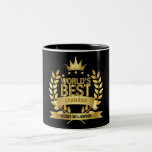 World's Best Grandma, Grandmother Gold Black Two-Tone Coffee Mug<br><div class="desc">The perfect gift for the world's best Grandma,  Grandmother,  Granny,  Nan or Nanny. Personalize the name to create a unique gift. A perfect way to show her how amazing she is every day. Designed by Thisisnotme©</div>