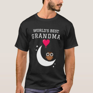 World'S Best Grandma Grandmother Owl He T-Shirt