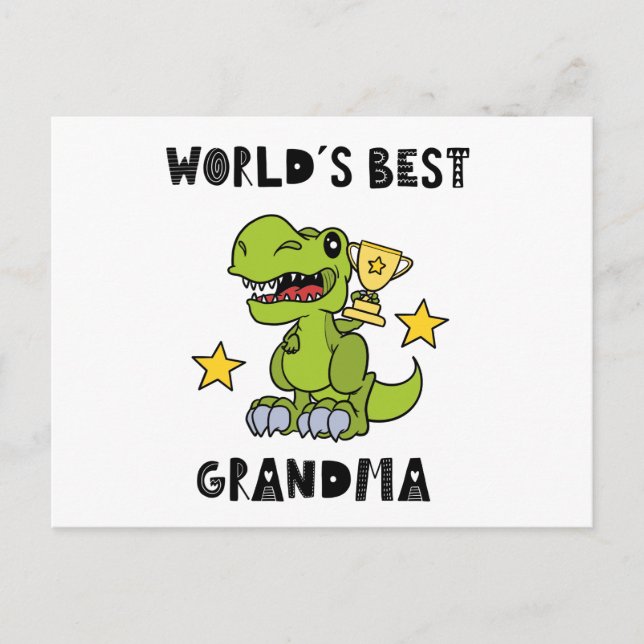 Worlds Best Grandma, Granny, Grandmother Postcard (Front)