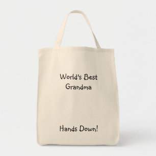 World's Best Grandma, Hands Down! Tote Bag