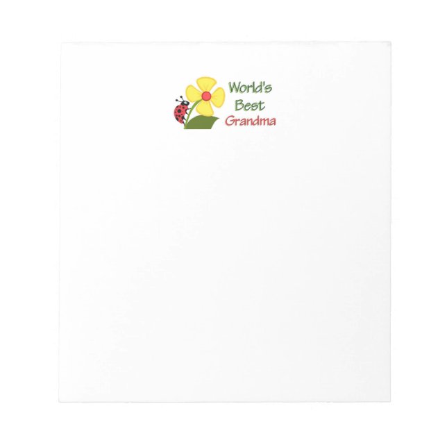 World's Best Grandma Notepad (Front)