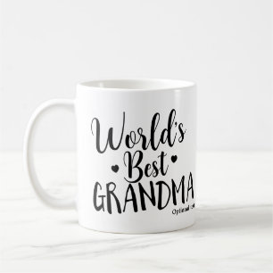 WORLD'S BEST GRANDMA Personalized Custom Name Coffee Mug