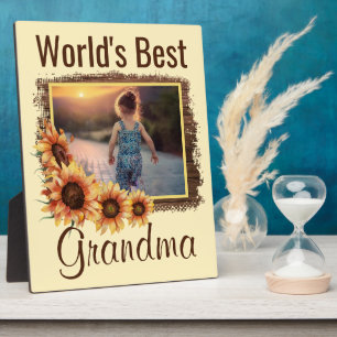 World's Best Grandma Personalized Photo Plaque