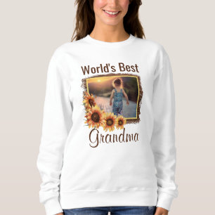 World's Best Grandma Personalized Photo Sweatshirt