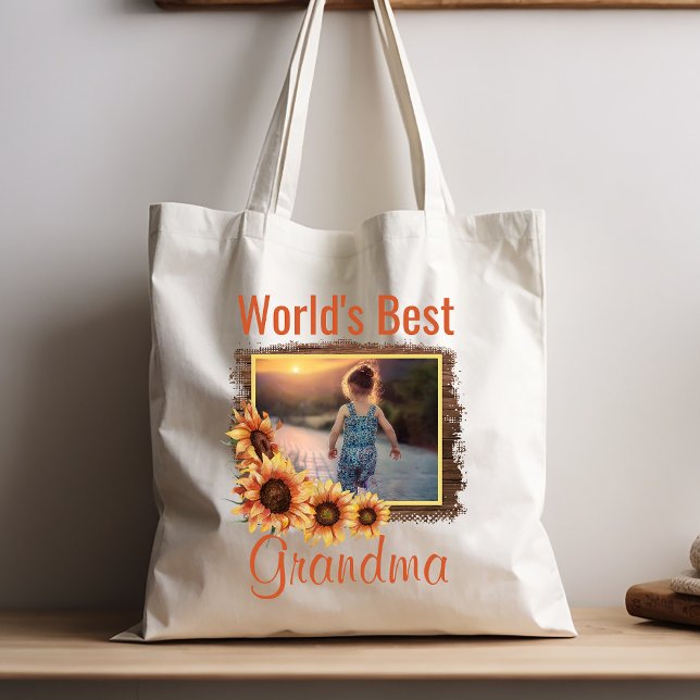 World's Best Grandma Photo Tote Bag (Creator Uploaded)
