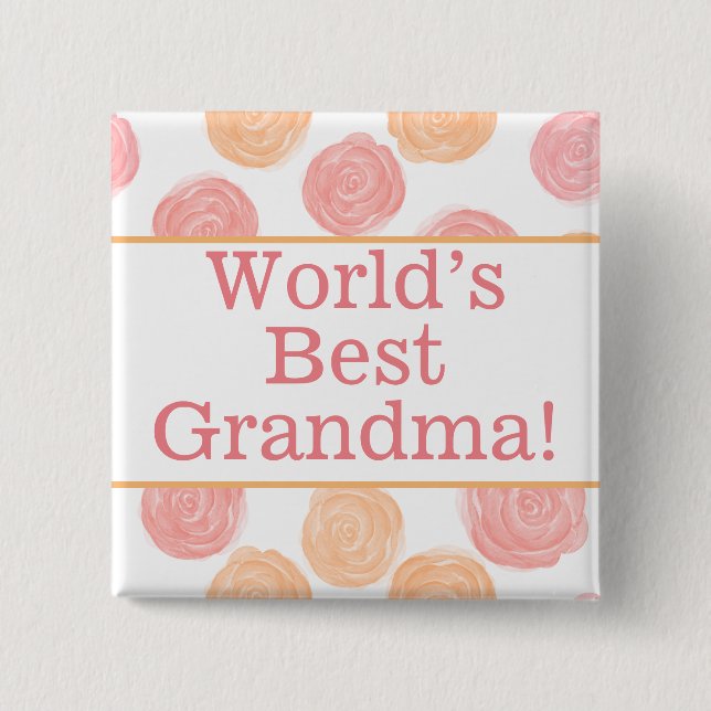 World's best grandma pin (Front)