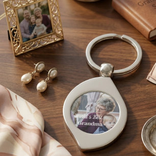 World's best Grandma simple personnalized Keychain