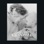 World's Best Grandma Since 20XX Simple Chic Photo<br><div class="desc">This simple and modern design is composed of serif and cursive typography and add a custom photo</div>