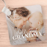 World's Best Grandma Since 20XX Simple Chic Photo Keychain<br><div class="desc">This simple and modern design is composed of serif and cursive typography and add a custom photo</div>